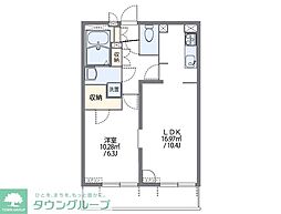 レオパレスヴィハール南六郷 1LDKの間取図画像