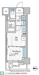パークアクシス東陽町レジデンス 1DKの間取図画像