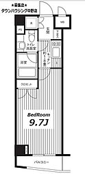 グランハイツ東新宿 1Kの間取図画像