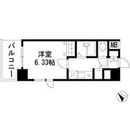 ドエルイン月島 1Kの間取図画像