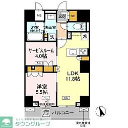 リーラ品川戸越 1SLDKの間取図画像