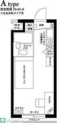 グリーンヒル恵比寿 ワンルームの間取図画像