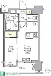EL・SERENO清澄白河 1LDKの間取図画像