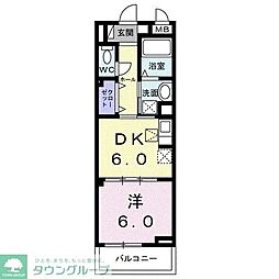 ボワ リュネール 1DKの間取図画像