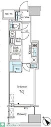 レガシス中目黒 1Kの間取図画像