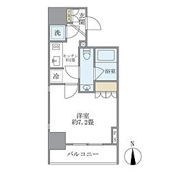 KDXレジデンス神田 1Kの間取図画像