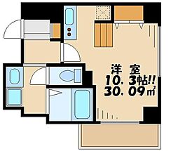 ONEROOFFLATTOGOSHI ワンルームの間取図画像