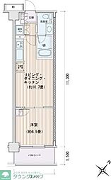 エスティメゾン豊洲レジデンスE棟 1LDKの間取図画像