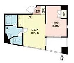 CORE大井町 ワンルームの間取図画像