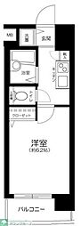 パークウェル大井町 1Kの間取図画像