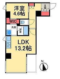 RODIA日本橋芽場町 1LDKの間取図画像