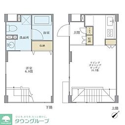 KDXレジデンス自由が丘 1LDKの間取図画像