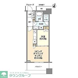 テラス渋谷美竹 1LDKの間取図画像