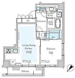 パークアクシス表参道レジデンス 1LDKの間取図画像