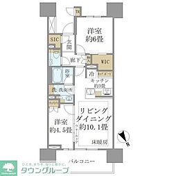 ザガーデンテラス目黒 2LDKの間取図画像