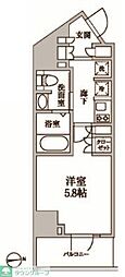 レジディア中延2 1Kの間取図画像