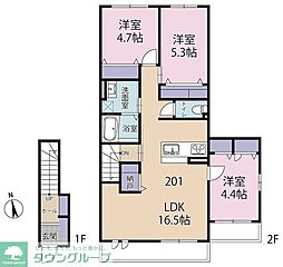 碑文谷base West 3LDKの間取図画像