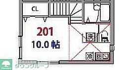 UTSTAGE戸越 ワンルームの間取図画像