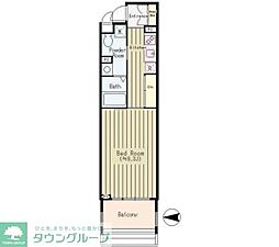 BONHEUR門前仲町 1Kの間取図画像