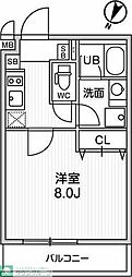 ALTERNA北品川 1Kの間取図画像