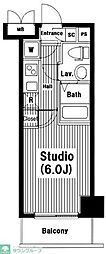 グランド・ガーラ南麻布 1Kの間取図画像