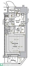 プレール・ドゥーク住吉4 1Kの間取図画像
