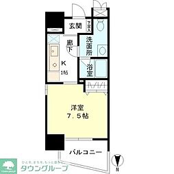 マイプレジール広尾 1Kの間取図画像