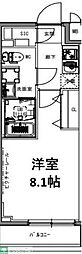 S-RESIDENCE亀戸lume ワンルームの間取図画像