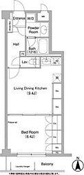 コンフォリア目黒長者丸 1LDKの間取図画像