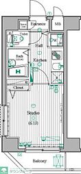 ガーラ・シティ東陽町 1Kの間取図画像