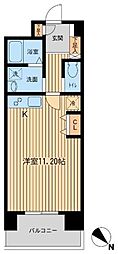 六本木ライズハウス ワンルームの間取図画像