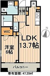 パークアクシス御茶ノ水ステージ 1LDKの間取図画像