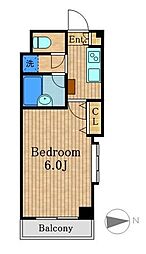 ティアラ大崎 1Kの間取図画像