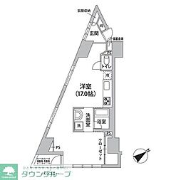 ロリエ銀座 ワンルームの間取図画像