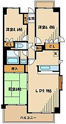レジデンスシャルマン林試の森 3LDKの間取図画像
