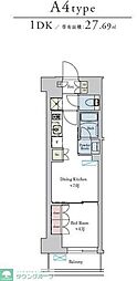 Brilliaist池尻大橋 1LDKの間取図画像