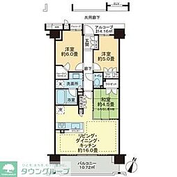 ドレッセ西馬込 3LDKの間取図画像