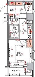 ハーモニーレジデンス日本橋イースト 1Kの間取図画像