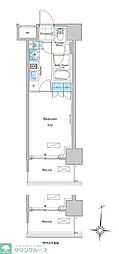 ルフォンプログレ清澄白河プレミア 1Kの間取図画像