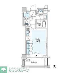 パークアクシスプレミア表参道 ワンルームの間取図画像