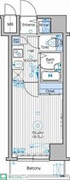 ガーラ・シティ大井町 1Kの間取図画像