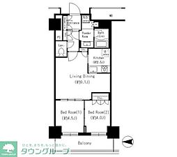 キャナルスクウェア豊洲 2LDKの間取図画像
