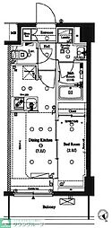 ARKMARK水天宮前2 1DKの間取図画像