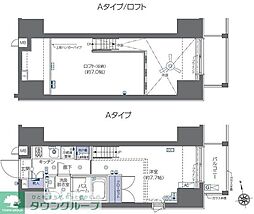 ZOOM六本木 1Kの間取図画像