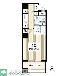 スカイパーク御苑 1Kの間取図画像