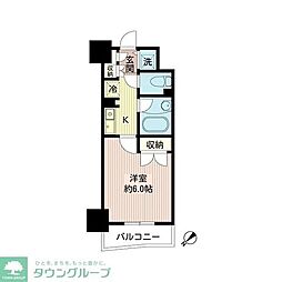 モア・クレスト築地 1Kの間取図画像