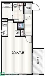 ALERO北参道 ワンルームの間取図画像
