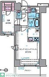 ジェノヴィア四谷三丁目グリーンヴェール 1LDKの間取図画像