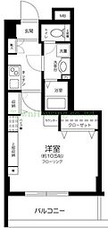 エスコート芝浦EAST 1Kの間取図画像