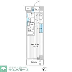 アーバンプレミア池尻大橋 1Kの間取図画像